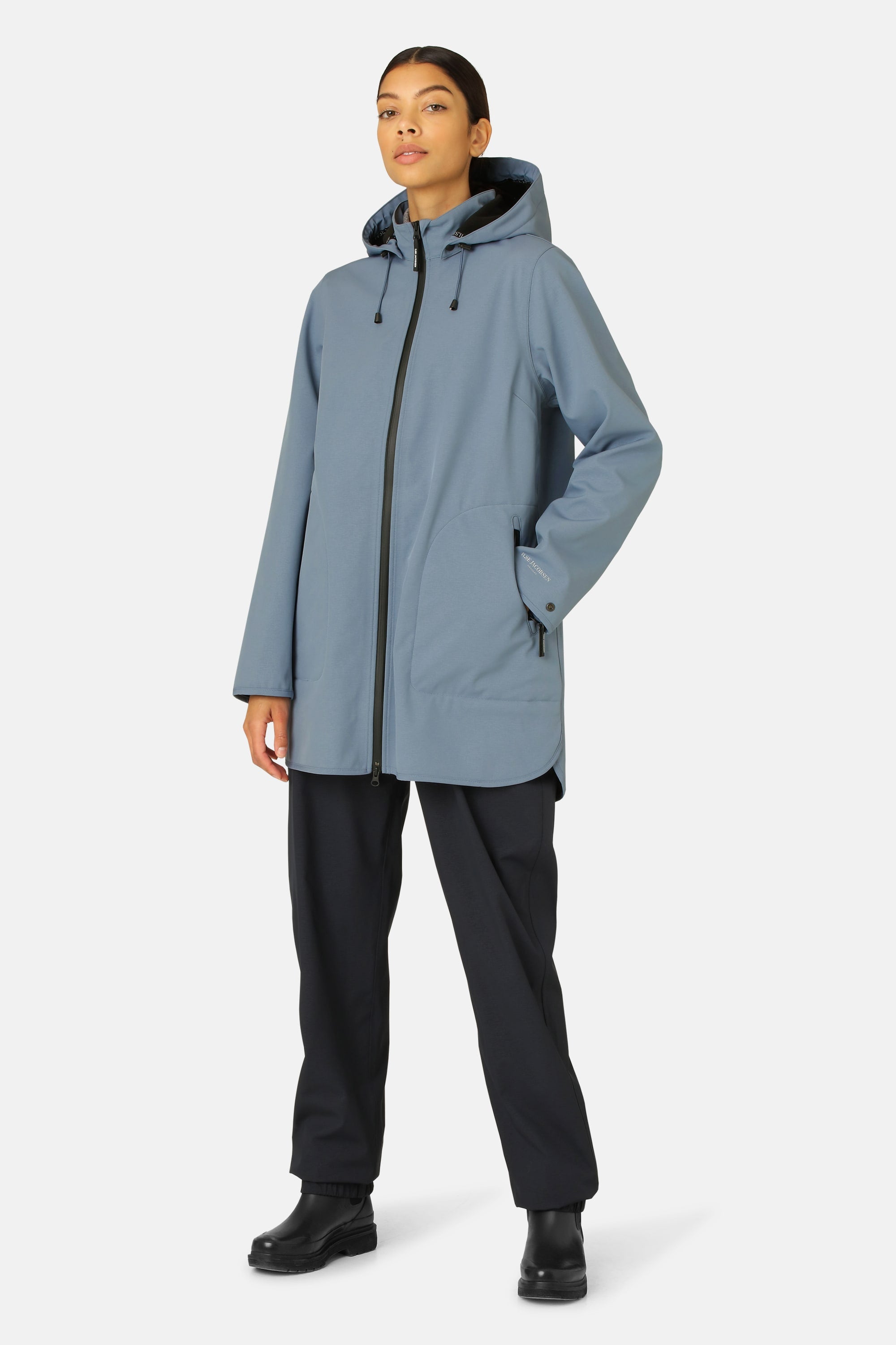Softshell Regenmantel A-Linie - Winter Ocean